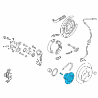 OEM 2015 Kia Sportage Rear Wheel Hub Assembly Diagram - 527102E500