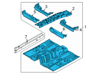 OEM 2021 Kia K5 Panel Assembly-Floor, Ctr Diagram - 65100L3000