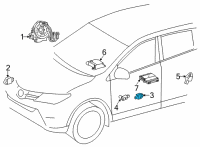 OEM 2022 Toyota Mirai Side Sensor Diagram - 8983A-52011