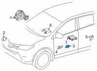 OEM Toyota RAV4 Prime Side Sensor Diagram - 8983A-52011