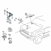 OEM 1996 Toyota 4Runner Plug Wire Diagram - 90919-15386