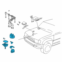 OEM 1994 Toyota T100 Distributor Assembly Diagram - 19050-75020