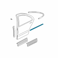 OEM 1999 Oldsmobile Alero Belt Weatherstrip Diagram - 22682283