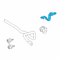 OEM 1998 Toyota Corolla Stabilizer Bar Bracket Diagram - 48824-12140