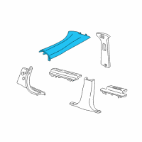 OEM 2006 Lincoln LS Windshield Pillar Trim Diagram - 4W4Z-5403598-AAB