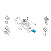 OEM 2002 Nissan Frontier Cup Holder Assembly Diagram - 96965-0Z801