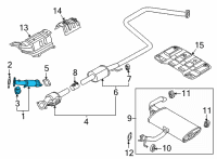 OEM 2021 Hyundai Elantra MUFFLER ASSY-FRONT Diagram - 28610-BY700