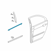 OEM 2011 Acura RL Molding Assembly, Left Rear Door Diagram - 72950-SJA-A01