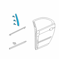 OEM 2006 Acura RL Garnish, Right Rear Door Sash (Berlina Black) Diagram - 72930-SJA-A01ZA