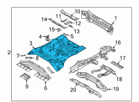 OEM Hyundai Tucson PANEL-REAR FLOOR Diagram - 65511-P0400