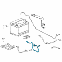 OEM Cadillac Negative Cable Diagram - 23130111