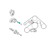 OEM 2017 Infiniti Q70 Bolt-Tensioner Diagram - 13075-1CA1A