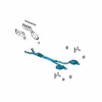 OEM 2006 Cadillac STS Exhaust Muffler (W/Resonator, Exhaust & Tail Pipe) Diagram - 15251184