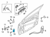 OEM Hyundai Elantra GT Hinge Assembly-Front Door, RH Diagram - 79320-2V000