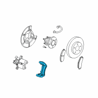 OEM 2009 Saturn Aura Bracket, Rear Brake Caliper Diagram - 22705360