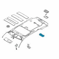 OEM 2022 Hyundai Palisade Room Lamp Assembly Diagram - 92850-S8100