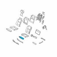 OEM 2012 BMW X6 Thigh Support Upholstery Diagram - 52-10-7-167-372