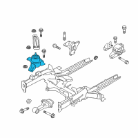 OEM 2010 Kia Soul Engine Mounting Bracket Assembly Diagram - 218102X000