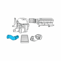 OEM Dodge Ram 1500 Engine Air Intake Hose Diagram - 53032049AB