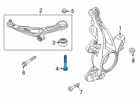 OEM 2022 Ford Maverick Lower Control Arm Rear Bolt Diagram - -W719470-S439