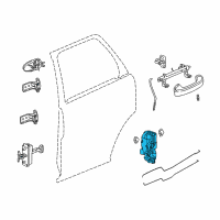 OEM 2004 Saturn Vue Lock Assembly Diagram - 15900270