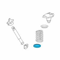 OEM 2019 Lexus RX350L INSULATOR, Rear Coil Spring Diagram - 48258-48030