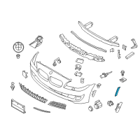 OEM 2013 BMW 550i GT Side Marker Reflector Left Diagram - 63-14-7-199-627