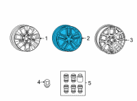 OEM 2022 Jeep Wrangler Aluminum Wheel Diagram - 6BZ411STAA