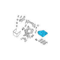 OEM 2009 Nissan Quest Cushion Assy-Rear Seat Diagram - 88300-ZM30B