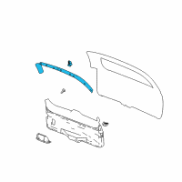 OEM 2005 Buick Rainier Molding Asm-Lift Gate Window Garnish *Cashmere E Diagram - 15115134