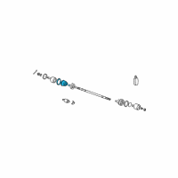 OEM 2002 Hyundai Santa Fe Boot Kit-Front Axle Wheel Side Diagram - 49509-26B00