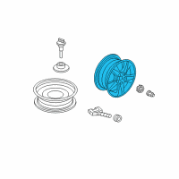 OEM 2011 Acura TSX Disk, Aluminum Wheel (17X7) (1/2J) (TPMS) (Enkei) Diagram - 42700-TL2-A81