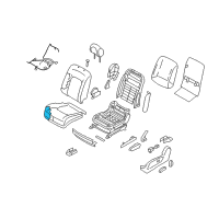 OEM 2011 Nissan Murano Pad-Front Seat Back Diagram - 87361-1AB1A