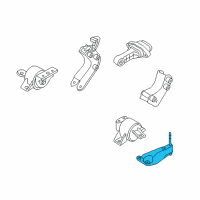 OEM 2009 Pontiac G3 Transmission Mount Bracket Diagram - 96535476