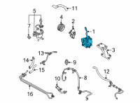 OEM 2004 Ford Escape Power Steering Pump Diagram - 6L8Z-3A696-B