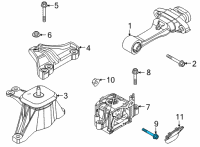 OEM 1994 Hyundai Elantra Front Door Inside Handle Rod Left Diagram - 81371-28500