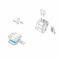 OEM Nissan Pathfinder Armada Heater Unit-Front Seat Cushion Diagram - 87385-7S000