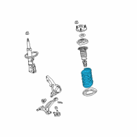 OEM 2010 Toyota Highlander Coil Spring Diagram - 48131-0E070