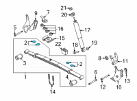 OEM 2009 Ford E-350 Super Duty Leaf Spring Insert Diagram - 2C3Z-5586-AA