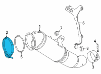 OEM Toyota GR Supra Catalytic Converter Clamp Diagram - 17452-WAA01