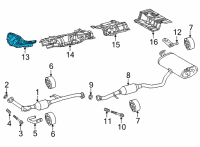 OEM Toyota Corolla Cross Heat Shield Diagram - 58151-0A030