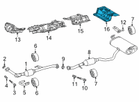 OEM Toyota Corolla Cross Heat Shield Diagram - 58327-0A020