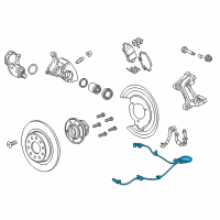 OEM 2019 Buick Regal Sportback Rear Speed Sensor Diagram - 23402410