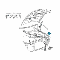 OEM Lincoln Navigator Lift Cylinder Support Bracket Diagram - F85Z-16A598-AC