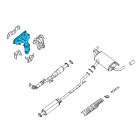 OEM 2011 Nissan Altima Manifold Assembly-Exhaust With Catalyst Diagram - 140E2-ZX31E