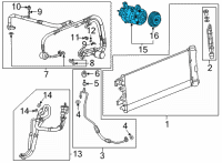 OEM 2022 Chevrolet Tahoe Compressor Diagram - 84664213