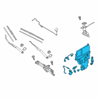 OEM 2015 Hyundai Genesis Reservoir & Pump Assembly-Washer Diagram - 98610-B1300