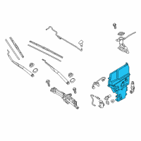 OEM 2015 Hyundai Genesis Windshield Washer Reservoir Assembly Diagram - 98611-B1300