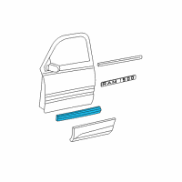 OEM Dodge Ram 1500 Molding-Front Door Diagram - 55077174AD