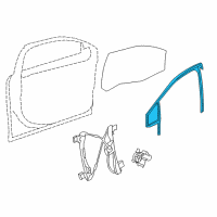 OEM 2016 Chevrolet Cruze Run Weatherstrip Diagram - 84198794